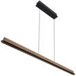 Pendente Led Dimerizável Preto E Madeira 38w 3000k Native