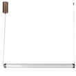 Pendente Led Vidro Metal Rosé Gold 30w 3000k Canelado