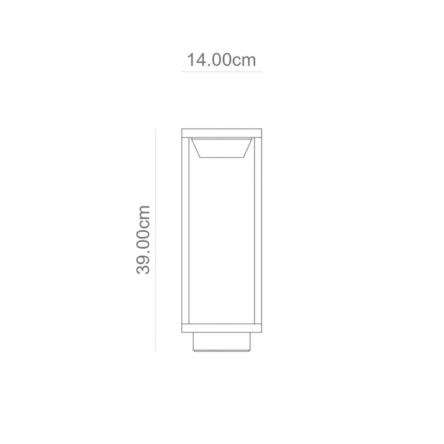 Balizador Led Aluminio 6w 3000k Ip54 Molde