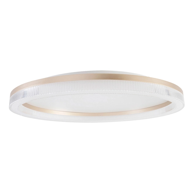 Plafon Led De Sobrepor Aluminio Dourado 35w 3000k Anelo