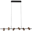 Pendente Metal Preto Madeira Forest