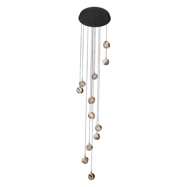 Pendente Led Aluminio Dourado 60w 3000k Universo