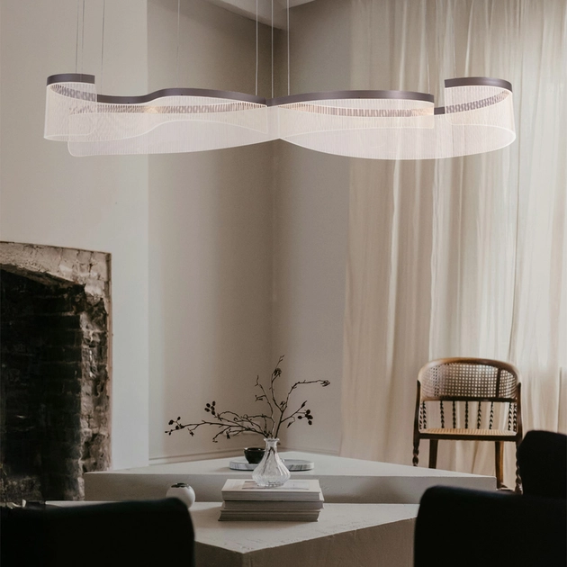 Pendente Led Metal Aluminio Cafe 74w 3000k Organic