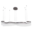 Pendente Led Metal Alumínio Café 74w 3000k Organic