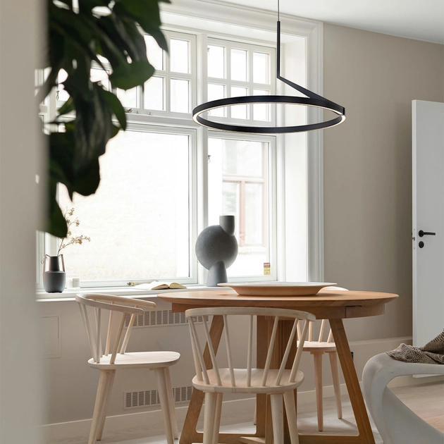 Pendente Led Dimerizavel Aluminio 30w 3000k Circle