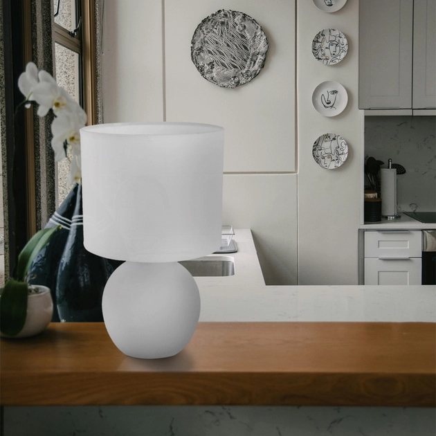 Abajur Ceramica Branco 18cm Oleiro