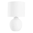 Abajur Cerâmica Branco Ø18cm Oleiro