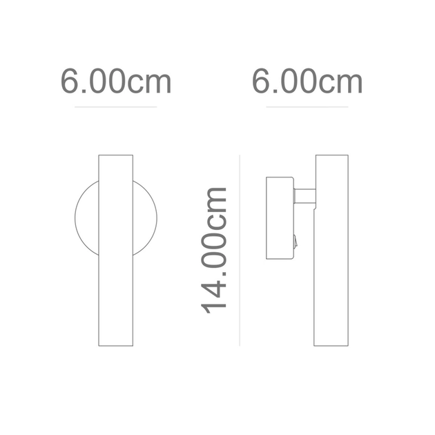 Arandela Led Aluminio 2w 3000k Tube - Yamamura