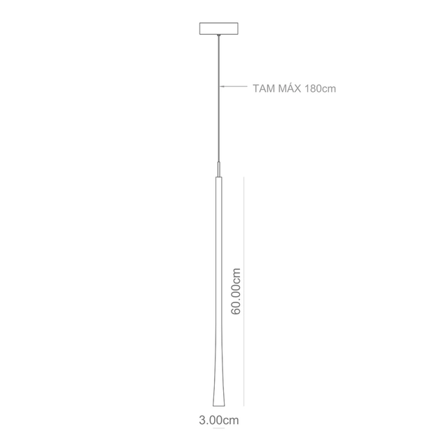 Pendente Led Aluminio 7w 3000k Marionete