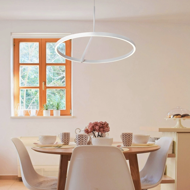 Pendente Led Dimerizavel Aluminio 43w 3000k Circle