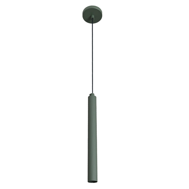 Pendente Tubo Estriado Aluminio Natura