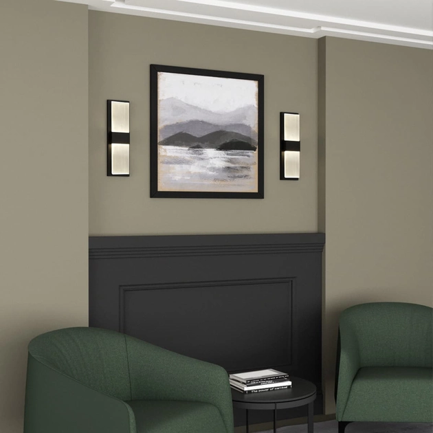 Arandela Led Cristal E Aluminio Preto 4w 3000k Felsen