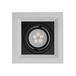 Plafon De Embutir Quadrado Aluminio Recuado Ii - PRETO / BRANCO