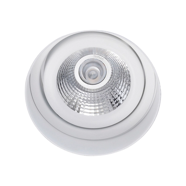 Plafon De Embutir Redondo Aluminio Branco 9,5cm No Frame Ii