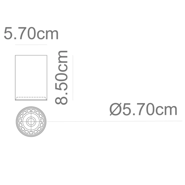 Plafon De Sobrepor Redondo Aluminio 5,7cm Lisse Ii