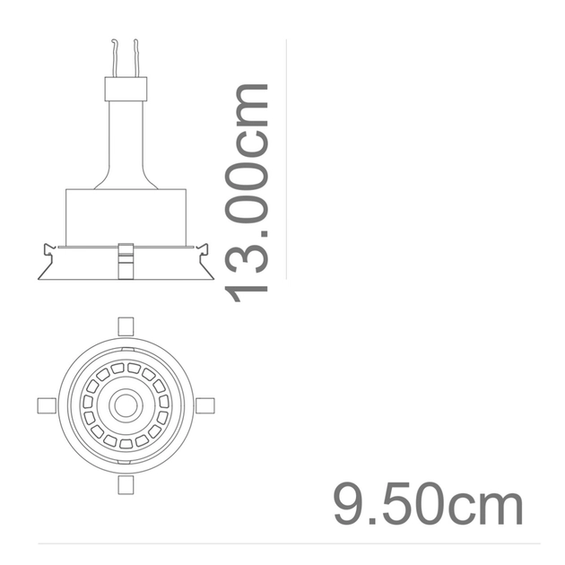 Plafon De Embutir Aluminio Branco 9,5cm No Frame Ii