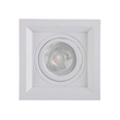 Plafon De Embutir Aluminio 13,8x13,8cm Recuado Ii - BRANCO