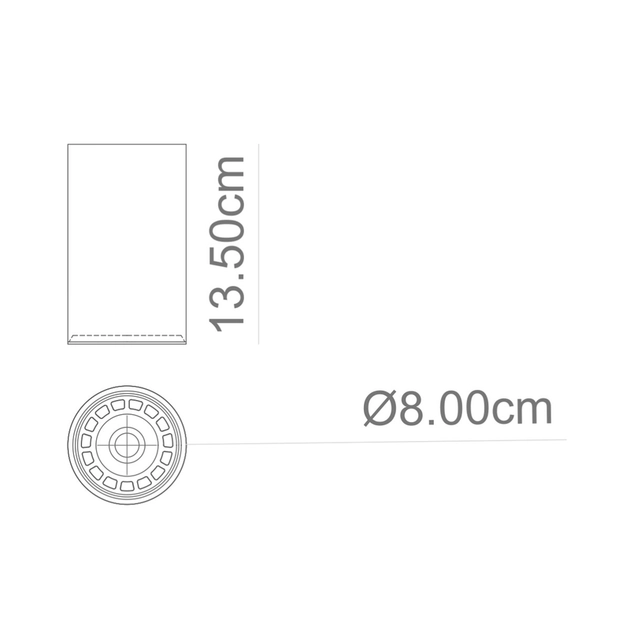 Plafon De Sobrepor Aluminio 8cm Lisse Ii
