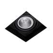 Plafon De Embutir Aluminio 9,6x9,6cm No Frame Ii - PRETO