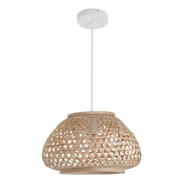 Pendente Metal Fibra Natural Bambu