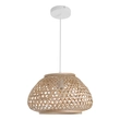 Pendente Metal Fibra Natural Bambu
