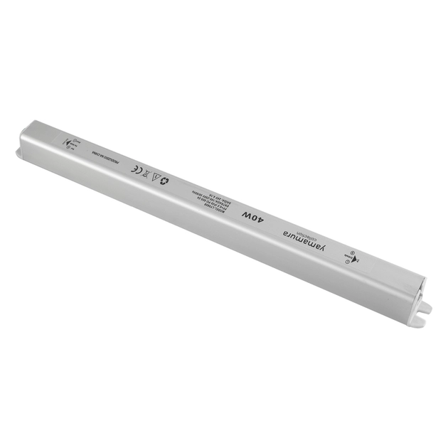 Driver Slim Cromado Para Fita De Led 24v 40w 1,6a Power