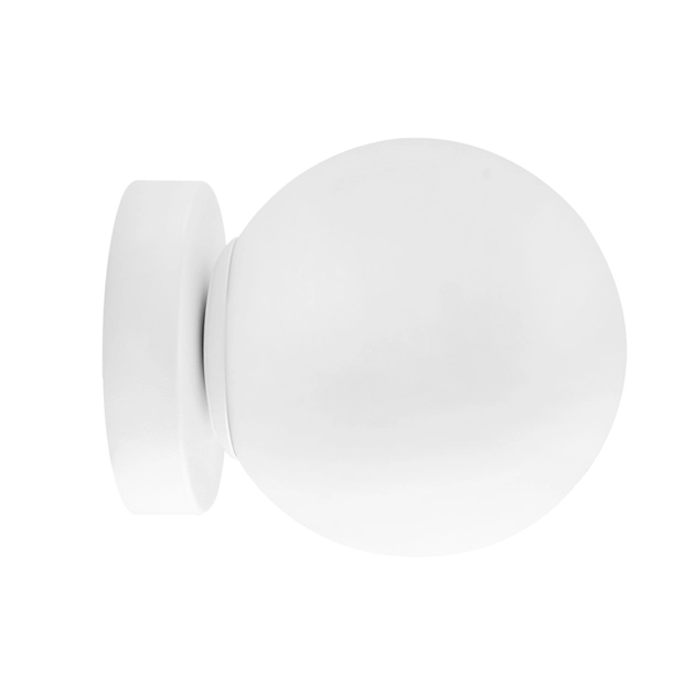 Arandela Vidro Metal Branco 15cm Ball