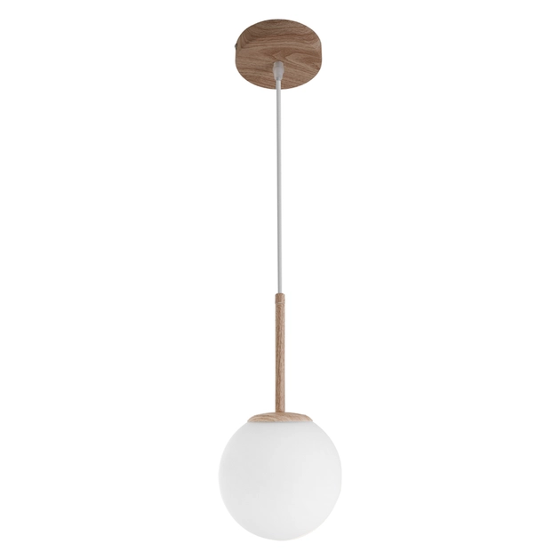 Pendente Vidro Metal Madeira Ball