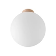 Plafon De Sobrepor Vidro Metal Madeira Ø30cm Ball