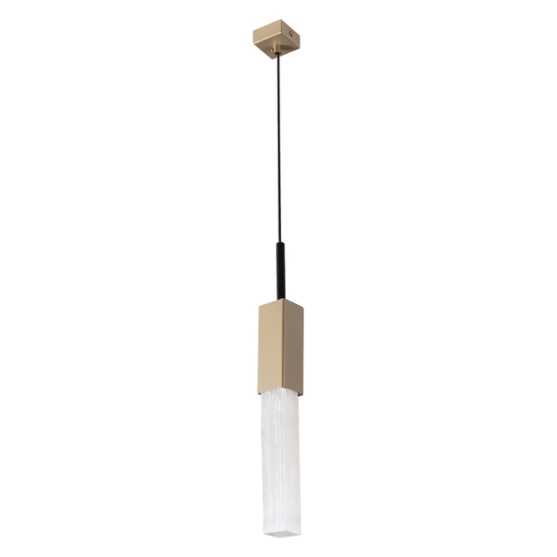 Pendente Cristal De Rocha E Aluminio Dourado Felsen