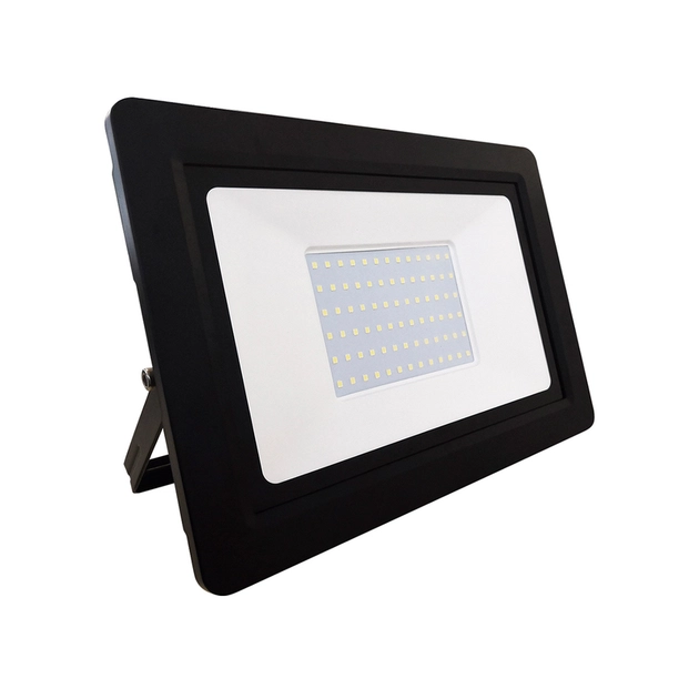 Projetor Led Aluminio Preto 100w 7500lm 3000k Deep