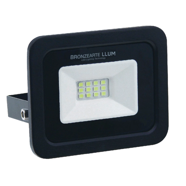 Projetor Led Aluminio Preto 10w 800lm Ip66 3000k Deep