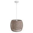 Pendente Redondo Juta Rústica Bege E Off White Ø30cm