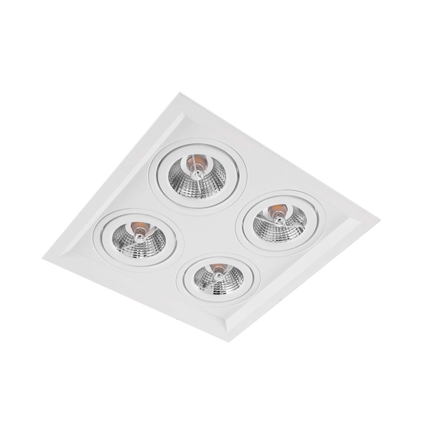 Plafon De Embutir Branco 24,1x24,1cm Recuado Ii