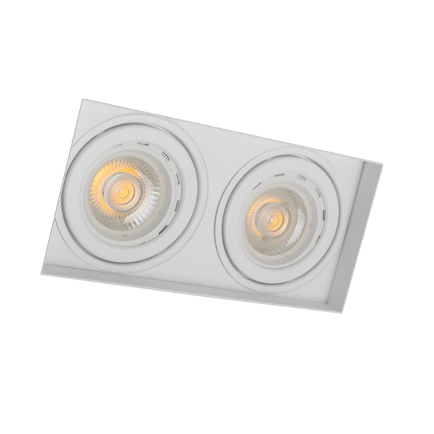 Plafon De Embutir Aluminio Branco 28,1x13,6cm No Frame Ii