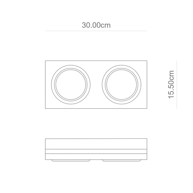 Plafon De Embutir Aluminio Branco 28,1x13,6cm No Frame Ii