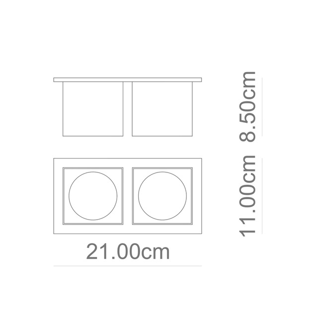 Plafon De Embutir Retangular Aluminio Branco Flat