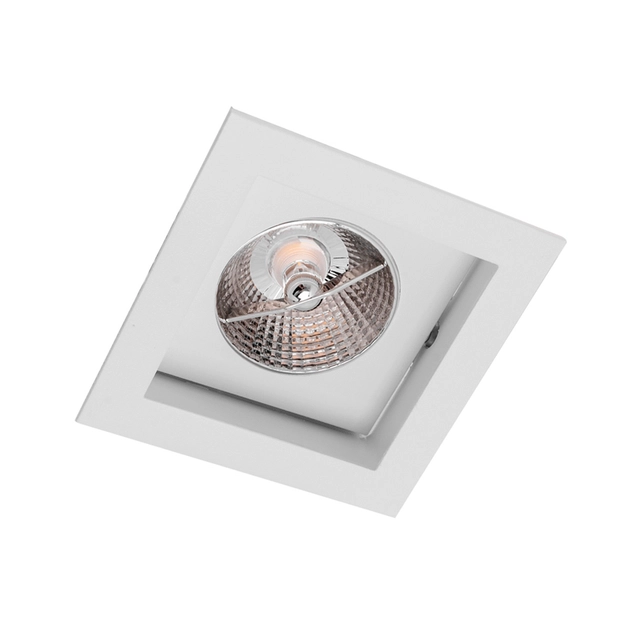 Plafon De Embutir Aluminio Branco 11x11cm Flat