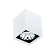 Plafon De Sobrepor Aluminio 8x8cm Cube - PRETO / BRANCO