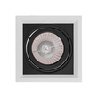 Plafon De Embutir Aluminio 17,9x17,9cm Recuado Ii - PRETO / BRANCO