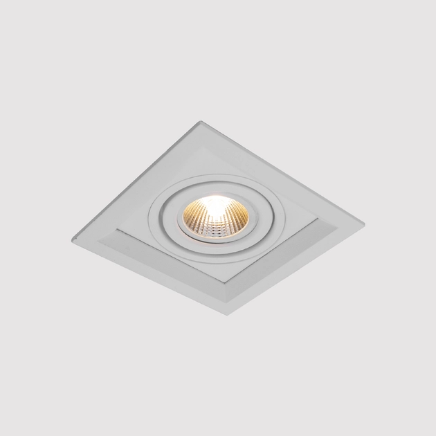 Plafon De Embutir Aluminio 10,4x10,4cm Recuado Ii