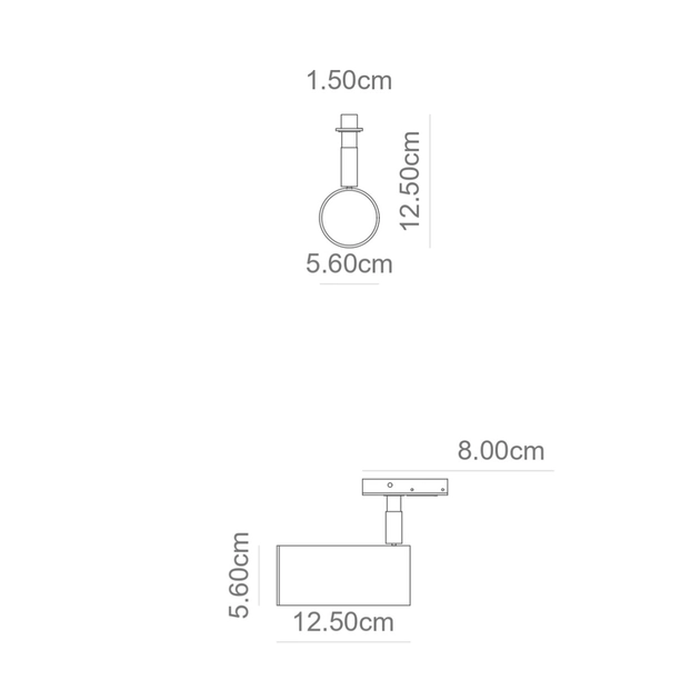 Modulo Spot Aluminio Para Perfil 5,6cm Lisse I