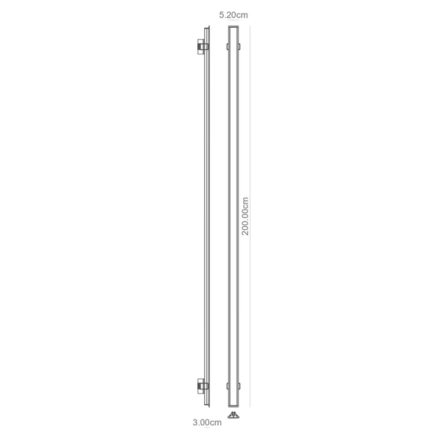 Perfil Led De Embutir Branco 76,8w 24v 3000k 2m Fit40 Slim