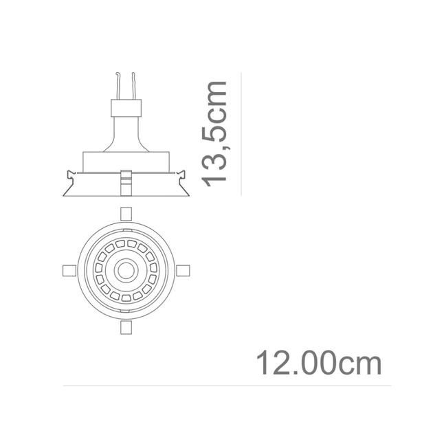 Plafon De Embutir Branco 13,5cm No Frame Ii