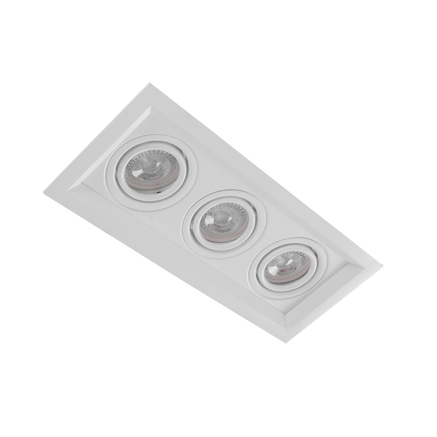 Plafon De Embutir Aluminio Branco 28,3x11,7cm Recuado Ii