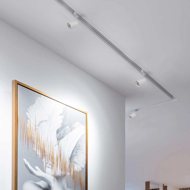 Spot Para Trilho Aluminio Branco Com Adaptador Lisse Ii