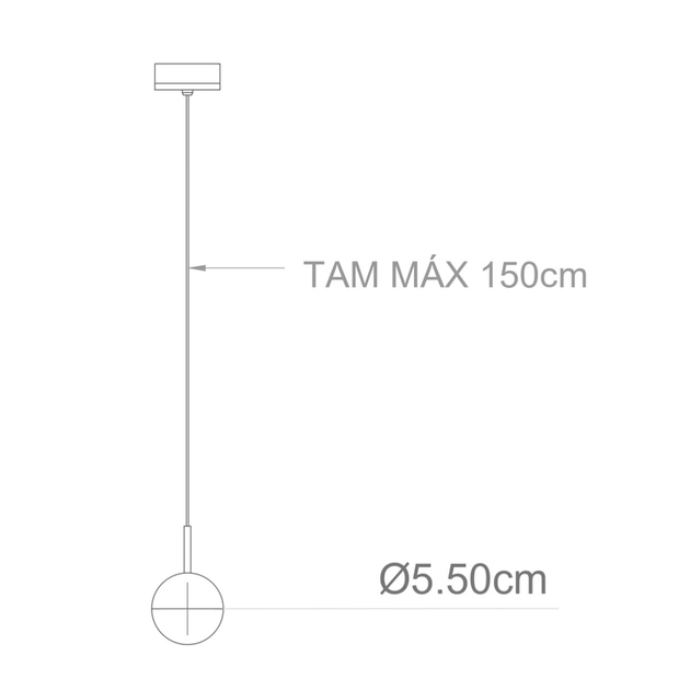 Modulo Pendente Led Para Perfil 2w 127v 3000k Palla