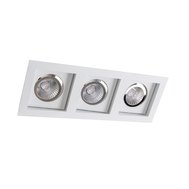 Plafon De Embutir Aluminio Branco 31x11cm Flat