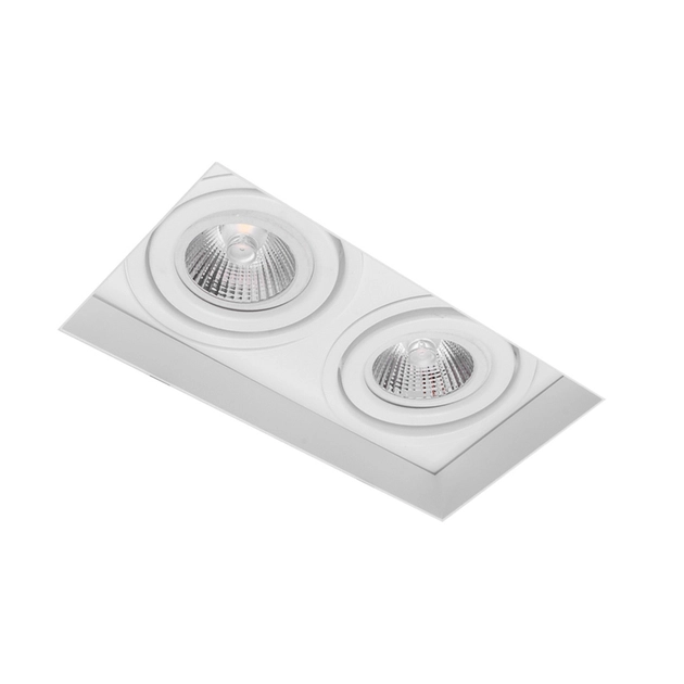 Plafon De Embutir Retangular Branco No Frame Ii