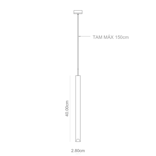 Modulo Pendente Led Branco Para Perfil 5w 3000k Snello